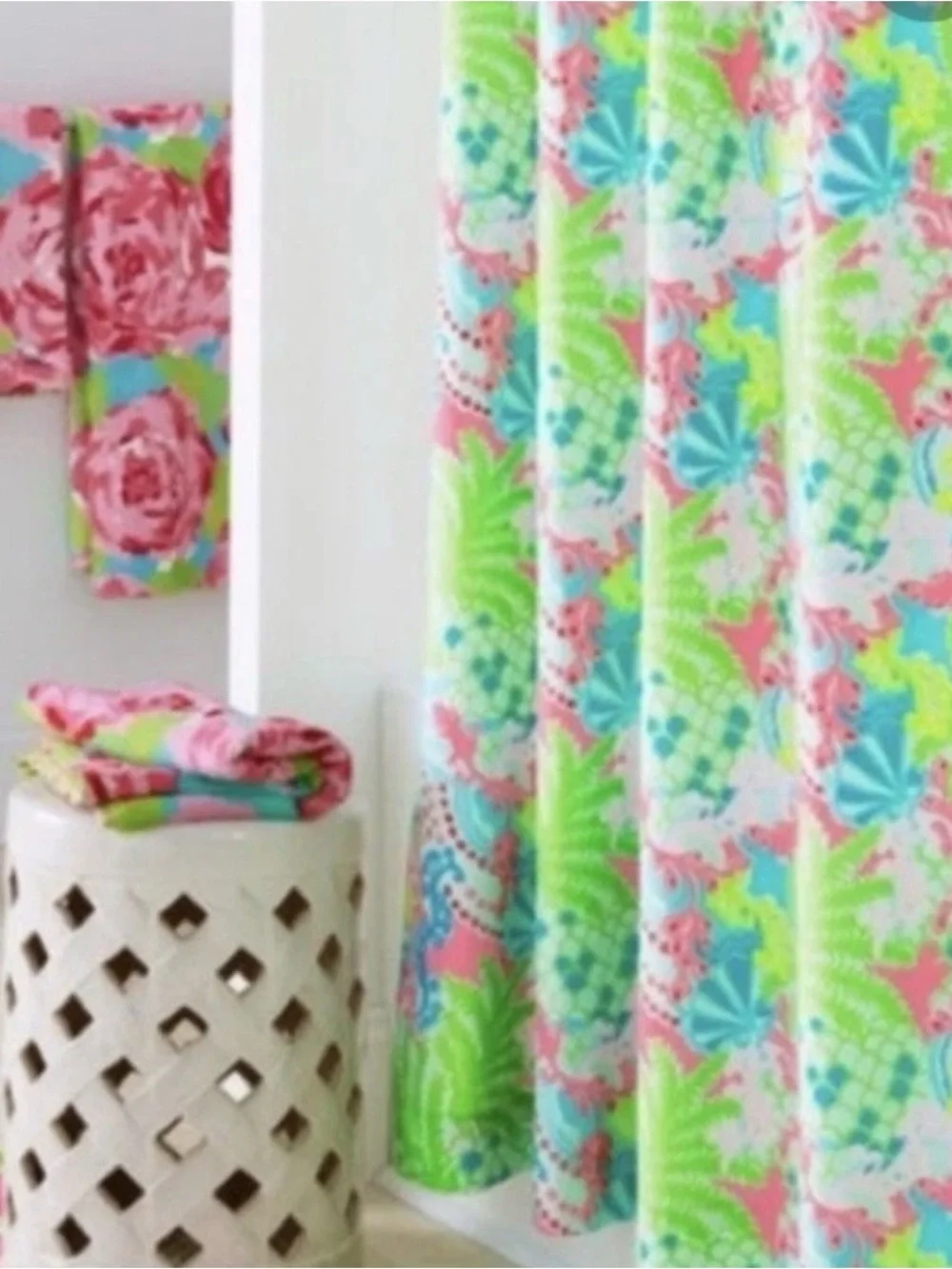 Lilly Pulitzer Checking In Shower Curtain